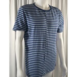 WilliamRast Jake Short Sleeves Striped T-Shirt Blue White, M, Nautical 87-35